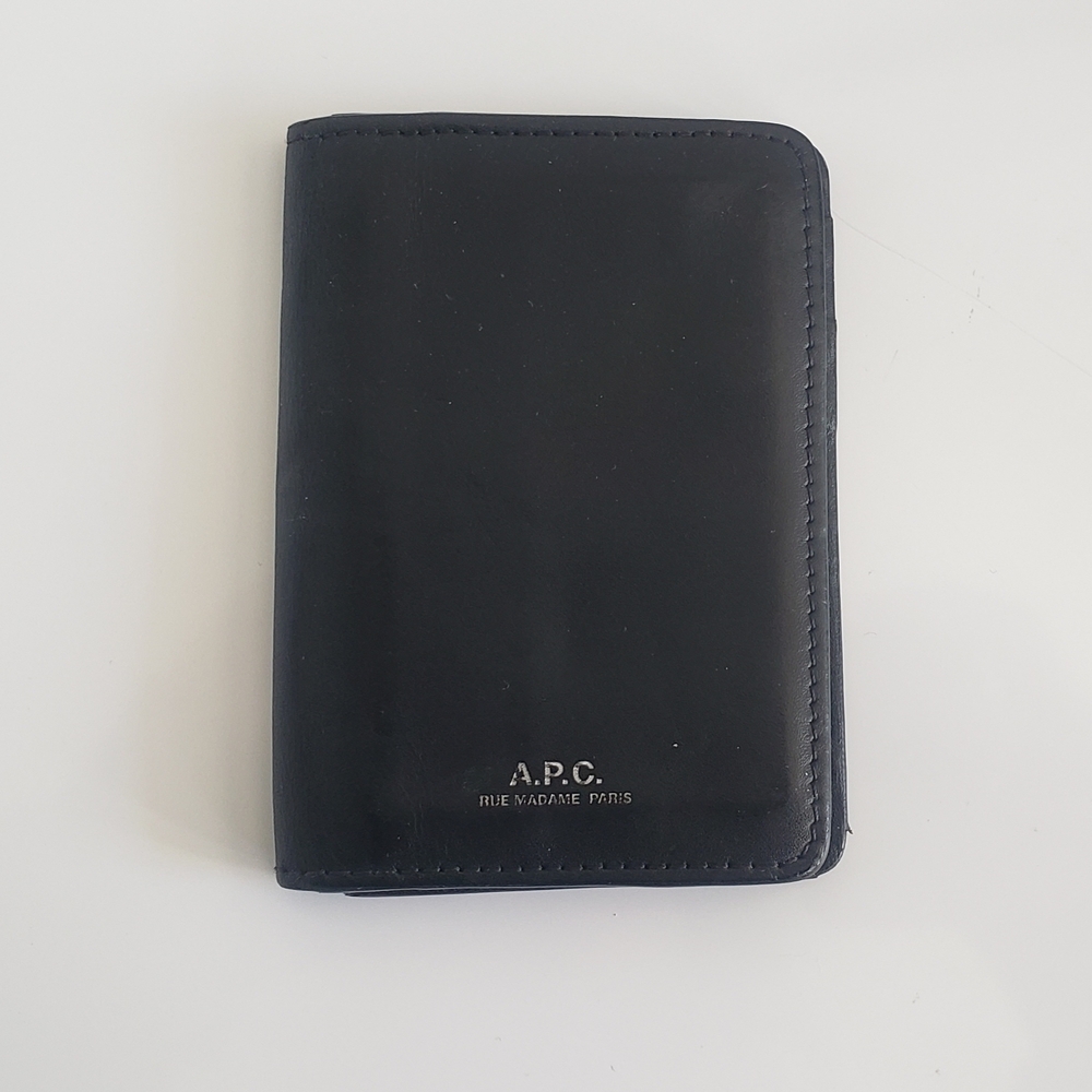 A.P.C. Black Leather Wallet MSRP $260